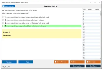 Juniper JN0-334 Security-Specialist (JNCIS-SEC) Practice test exam simulator test engine exam Prep practice test questions answers Image 6