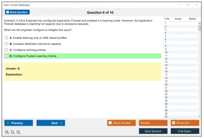 Citrix 1Y0-340 NetScaler Practice test exam simulator test engine exam Prep practice test questions answers Image 6