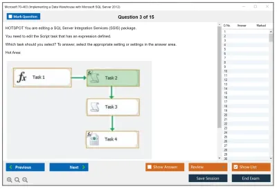 Microsoft 70-463 Implementing a Data Warehouse with Microsoft SQL Server 2012 Practice test exam simulator test engine exam Prep practice test questions answers Image 3