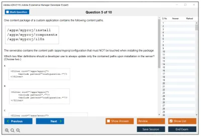 Adobe AD0-E116 Adobe Experience Manager Developer Expert Practice test exam simulator test engine exam Prep practice test questions answers Image 5