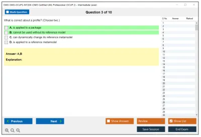 OMG OMG-OCUP2-INT200 OMG Certified UML Professional (OCUP 2) - Intermediate Level Practice test exam simulator test engine exam Prep practice test questions answers Image 3