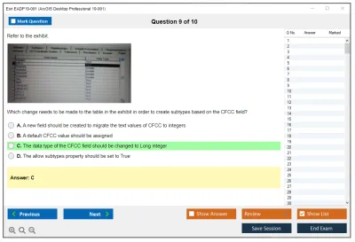 Esri EADP19-001 ArcGIS Desktop Professional 19-001 Practice test exam simulator test engine exam Prep practice test questions answers Image 9