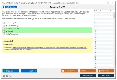 Amazon AWS AWS-Certified-Advanced-Networking-Specialty-ANS-C00 AWS Certified Advanced Networking - Specialty (ANS-C00) Practice test exam simulator test engine exam Prep practice test questions answers Image 5
