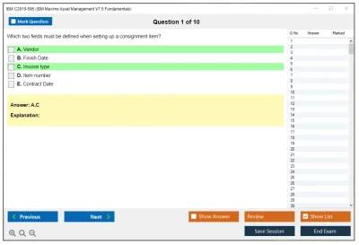 IBM C2010-595 IBM Maximo Asset Management V7.5 Fundamentals Practice test exam simulator test engine exam Prep practice test questions answers Image 1