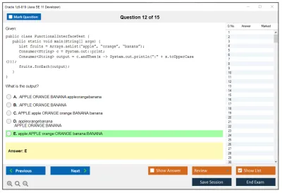 Oracle 1z0-819 Java SE 11 Developer Practice test exam simulator test engine exam Prep practice test questions answers Image 12