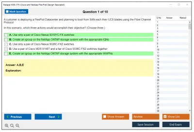 Netapp NS0-175 Cisco and NetApp FlexPod Design Specialist Practice test exam simulator test engine exam Prep practice test questions answers Image 1