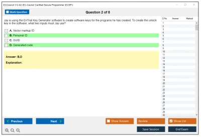 ECCouncil 312-92 EC-Council Certified Secure Programmer (ECSP) Practice test exam simulator test engine exam Prep practice test questions answers Image 2