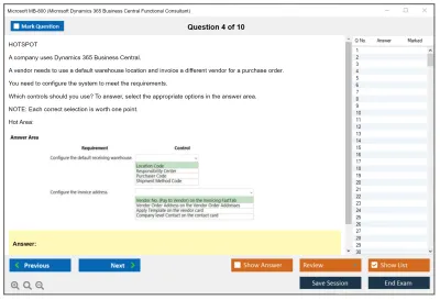 Microsoft MB-800 Microsoft Dynamics 365 Business Central Functional Consultant Practice test exam simulator test engine exam Prep practice test questions answers Image 4