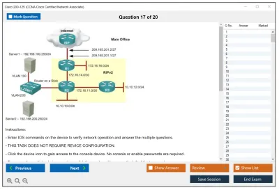 Cisco 200-125 CCNA Cisco Certified Network Associate Practice test exam simulator test engine exam Prep practice test questions answers Image 17