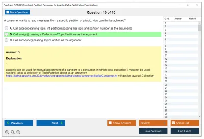 Confluent CCDAK Confluent Certified Developer for Apache Kafka Certification Examination Practice test exam simulator test engine exam Prep practice test questions answers Image 10