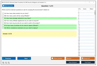 IBM P2150-870 Technical Sales Foundations for IBM Security Intelligence and Analytics V1 Practice test exam simulator test engine exam Prep practice test questions answers Image 1