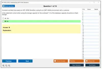 HP HPE2-CP02 Implementing SAP HANA Solutions Practice test exam simulator test engine exam Prep practice test questions answers Image 1