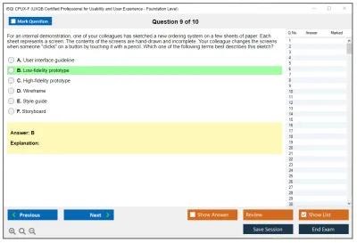 iSQI CPUX-F UXQB Certified Professional for Usability and User Experience - Foundation Level Practice test exam simulator test engine exam Prep practice test questions answers Image 9