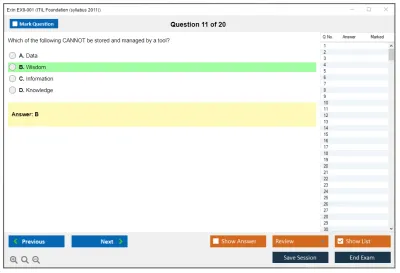 Exin EX0-001 ITIL Foundation (syllabus 2011) Practice test exam simulator test engine exam Prep practice test questions answers Image 11