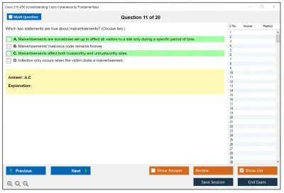 Cisco 210-250 Understanding Cisco Cybersecurity Fundamentals Practice test exam simulator test engine exam Prep practice test questions answers Image 11