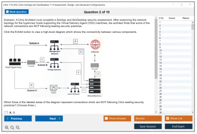 Citrix 1Y0-402 Citrix XenApp and XenDesktop 7.15 Assessment, Design, and Advanced Configurations Practice test exam simulator test engine exam Prep practice test questions answers Image 2