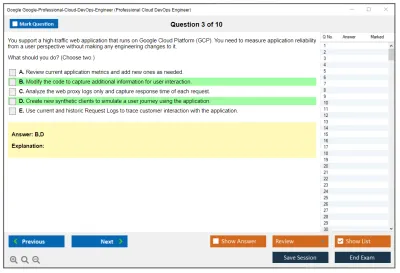Google Google-Professional-Cloud-DevOps-Engineer Google Cloud Certified - Professional Cloud DevOps Engineer Exam Practice test exam simulator test engine exam Prep practice test questions answers Image 3