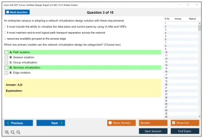 Cisco 400-007 Cisco Certified Design Expert (CCDE v3.0) Practice test exam simulator test engine exam Prep practice test questions answers Image 3