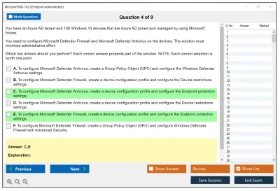 Microsoft MD-102 Endpoint Administrator Practice test exam simulator test engine exam Prep practice test questions answers Image 4