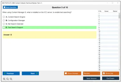 IBM P2070-072 IBM Content Collector Technical Mastery Test v1 Practice test exam simulator test engine exam Prep practice test questions answers Image 5