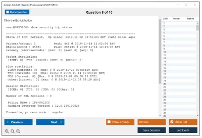 Juniper JN0-635 Security-Professional (JNCIP-SEC) Practice test exam simulator test engine exam Prep practice test questions answers Image 8