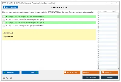 SAP P_SECAUTH_21 SAP Certified Technology ProfessionalSystem Security Architect Practice test exam simulator test engine exam Prep practice test questions answers Image 3