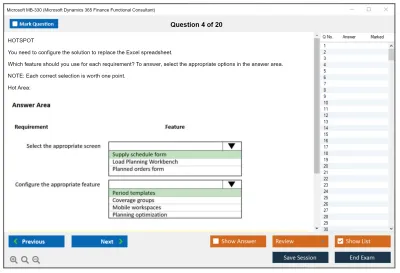 Microsoft MB-330 Microsoft Dynamics 365 Supply Chain Management Practice test exam simulator test engine exam Prep practice test questions answers Image 4
