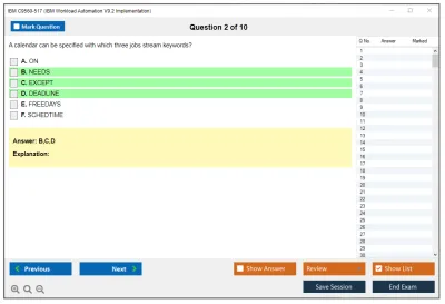 IBM C9560-517 IBM Workload Automation V9.2 Implementation Practice test exam simulator test engine exam Prep practice test questions answers Image 2