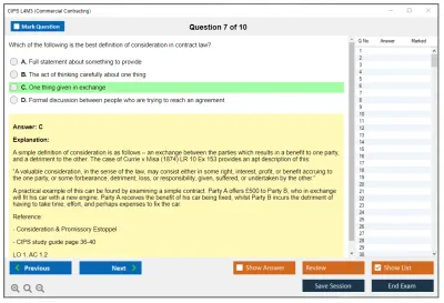 CIPS L4M3 Commercial Contracting Practice test exam simulator test engine exam Prep practice test questions answers Image 7