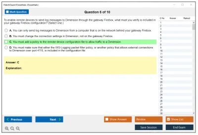 WatchGuard Essentials Fireware Essentials Exam Practice test exam simulator test engine exam Prep practice test questions answers Image 6