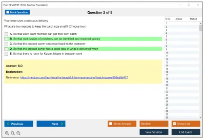 Exin DEVOPSF EXIN DevOps Foundation Practice test exam simulator test engine exam Prep practice test questions answers Image 2