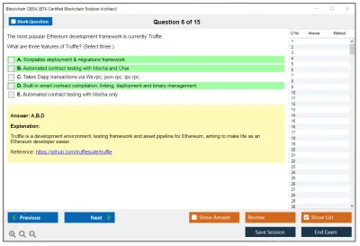 Blockchain CBSA BTA Certified Blockchain Solution Architect Practice test exam simulator test engine exam Prep practice test questions answers Image 6