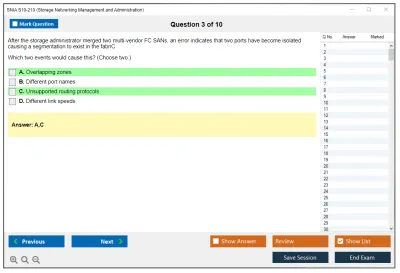 SNIA S10-210 Storage Networking Management and Administration Practice test exam simulator test engine exam Prep practice test questions answers Image 3