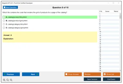 Magento M70-301 Magento Front End Developer Certification Exam Practice test exam simulator test engine exam Prep practice test questions answers Image 8