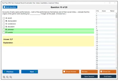 Test Prep GRE-Test GRE General Test Practice test exam simulator test engine exam Prep practice test questions answers Image 10