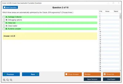 Oracle 1z0-468 Oracle Cloud Application Foundation Essentials Practice test exam simulator test engine exam Prep practice test questions answers Image 2