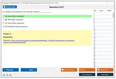 Pegasystems PEGAPCDC80V1_2019 Pega Certified Decisioning Consultant (PCDC) 80V1 2019 Practice test exam simulator test engine exam Prep practice test questions answers Image 8