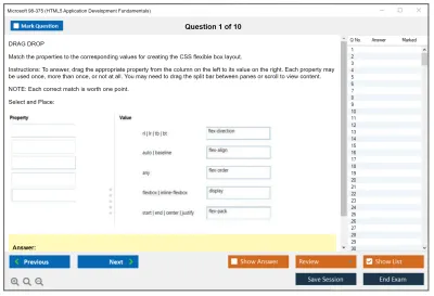 Microsoft 98-375 HTML5 Application Development Fundamentals Practice test exam simulator test engine exam Prep practice test questions answers Image 1