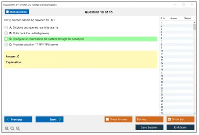 Huawei H11-811 HCNA-UC (Unified Communication) Practice test exam simulator test engine exam Prep practice test questions answers Image 10