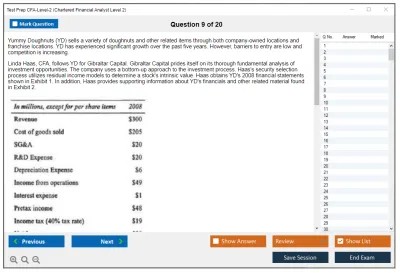 Test Prep CFA-Level-2 Chartered Financial Analyst Level 2 Practice test exam simulator test engine exam Prep practice test questions answers Image 9