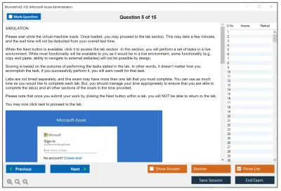 Microsoft AZ-103 Microsoft Azure Administrator Practice test exam simulator test engine exam Prep practice test questions answers Image 5