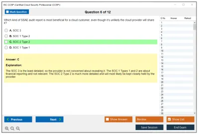 ISC2 CCSP Certified Cloud Security Professional (CCSP) Practice test exam simulator test engine exam Prep practice test questions answers Image 6