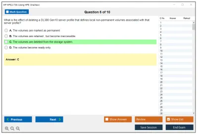 HP HPE2-T36 Using HPE OneView Practice test exam simulator test engine exam Prep practice test questions answers Image 6