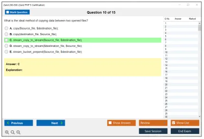 Zend 200-500 Zend PHP 5 Certification Practice test exam simulator test engine exam Prep practice test questions answers Image 10