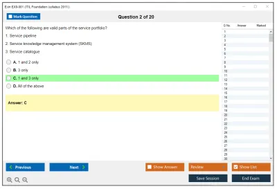 Exin EX0-001 ITIL Foundation (syllabus 2011) Practice test exam simulator test engine exam Prep practice test questions answers Image 2