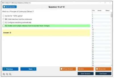 IBM C1000-017 IBM Cloud Solutions Architect v3 Practice test exam simulator test engine exam Prep practice test questions answers Image 10