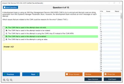 Amazon Web Services SCS-C02 AWS Certified Security - Specialty Practice test exam simulator test engine exam Prep practice test questions answers Image 4