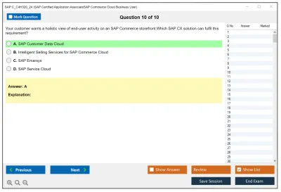 SAP C_C4H320_24 SAP Certified Application AssociateSAP Commerce Cloud Business User Practice test exam simulator test engine exam Prep practice test questions answers Image 10