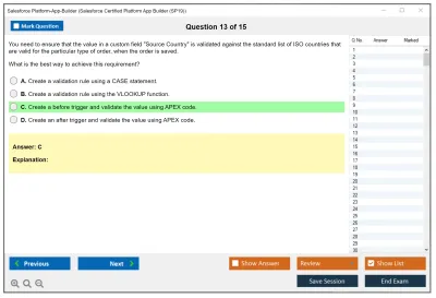 Salesforce Platform-App-Builder Salesforce Certified Platform App Builder Practice test exam simulator test engine exam Prep practice test questions answers Image 13