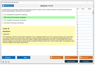 CIPS L4M6 Supplier Relationships Practice test exam simulator test engine exam Prep practice test questions answers Image 7